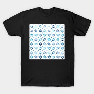 blue watercolour flowers T-Shirt